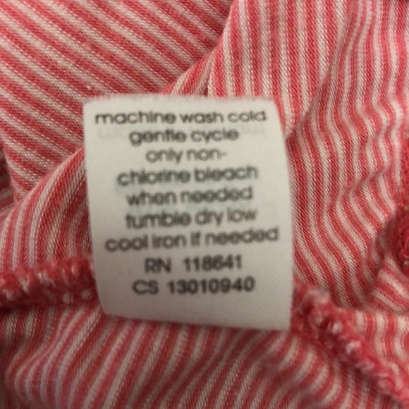 Lane Bryant Striped Popover with Ruffle and Faux Buttons. - Picture 8 of 8